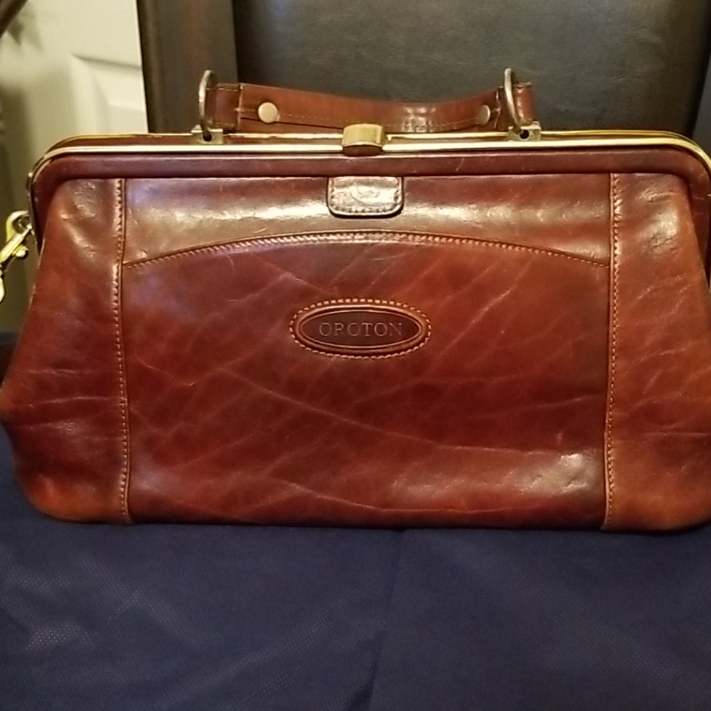 Oroton Frame Leather Satchel